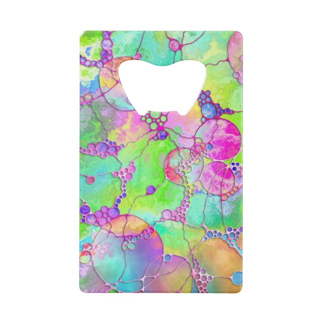 Hand And Digitally Painted Pattern Art 41 Credit Card Bottle Opener (Front)