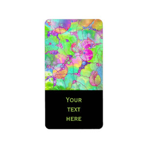 Hand And Digitally Painted Pattern Art 41 Label