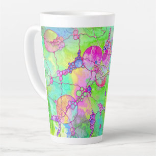 Hand And Digitally Painted Pattern Art 41 Latte Mug