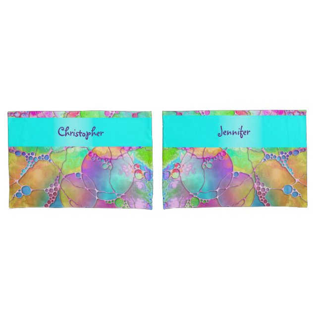 Hand And Digitally Painted Pattern Art 41 Pillowcase (Front-Set)