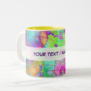 Hand And Digitally Painted Pattern Art 41 Two-Tone Coffee Mug