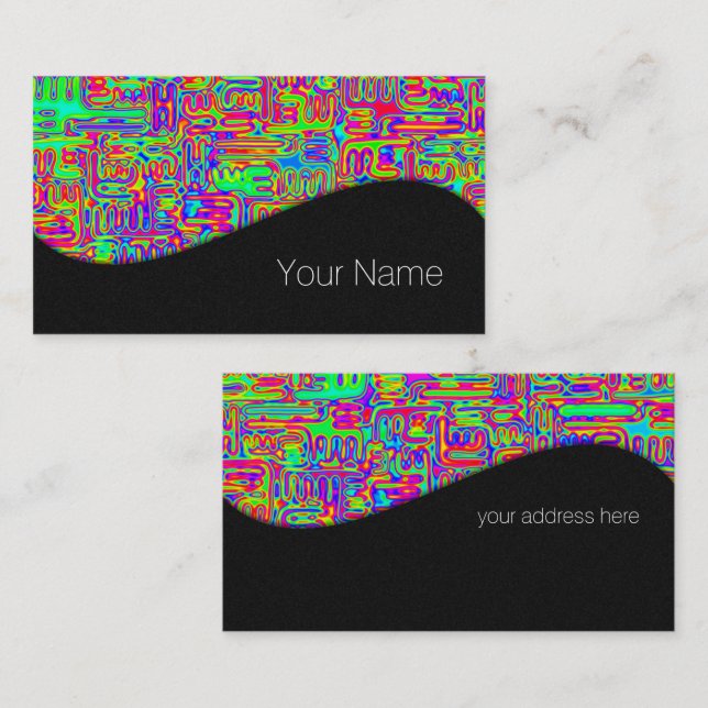 Hand And Digitally Painted Pattern Art 42 Business Card (Front/Back)