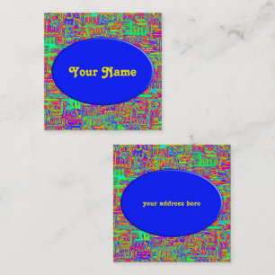 Hand And Digitally Painted Pattern Art 42 Square Business Card