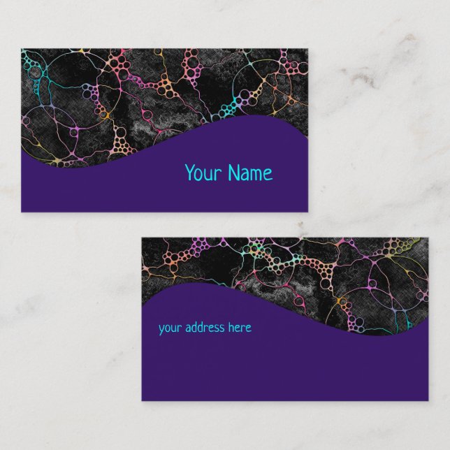 Hand And Digitally Painted Pattern Art 44 Business Card (Front/Back)