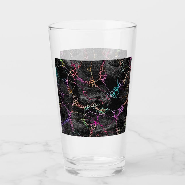 Hand And Digitally Painted Pattern Art 44 Glass (Front)