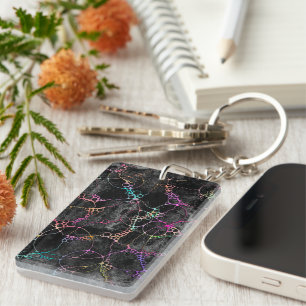 Hand And Digitally Painted Pattern Art 44 Keychain