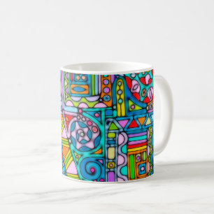 Hand And Digitally Painted Pattern Art 53 Coffee Mug