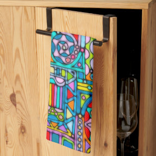 Hand And Digitally Painted Pattern Art 53 Kitchen Towel