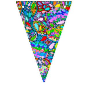 Hand And Digitally Painted Pattern Art 54 Bunting Flags