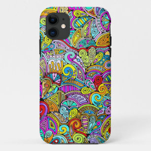 Hand And Digitally Painted Pattern Art 6 iPhone 11 Case