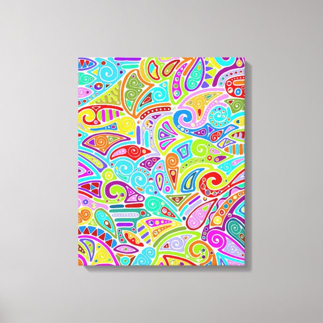 Hand And Digitally Painted Pattern Art 7 Canvas Print (Front)