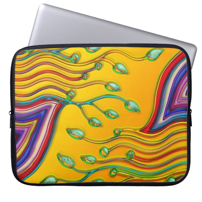 Hand And Digitally Painted Pattern Art 9 Laptop Sleeve (Front)