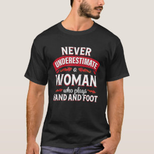 Hand and Foot Card Game Woman Player Raglan Baseb T-Shirt