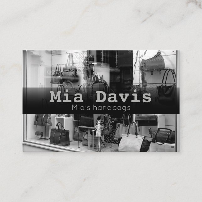 Hand bag purse business card (Front)