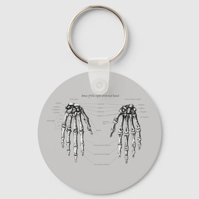 Hand Bones Details Keychain (Front)