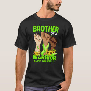 Hand Brother Of A Warrior Fgimds Awareness Sunflow T-Shirt