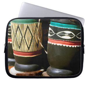 Hand carved drums, Livingston, Zambia Laptop Sleeve