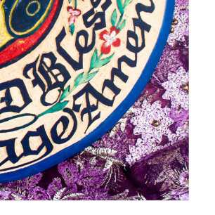 Hand carved Gourd Wedding Souvenir Button