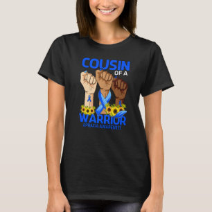 Hand Cousin Of A Warrior Apraxia Awareness Sunflow T-Shirt