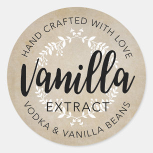 Hand crafted Vanilla Extract label VE001_06rd