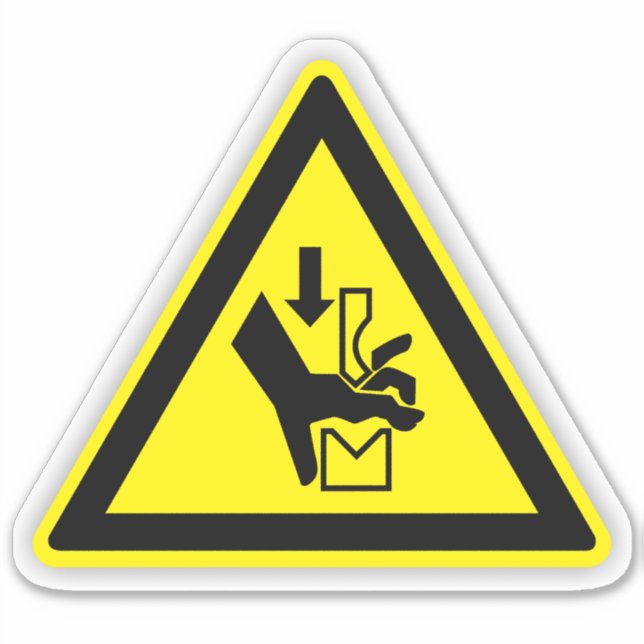 Hand Crush Moving Parts Label (Front)