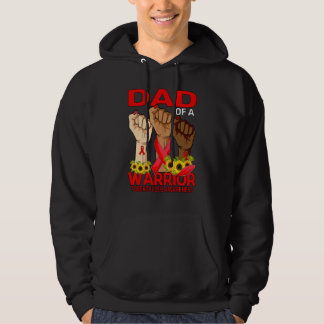 Hand Dad Of A Warrior Tuberculosis Awareness Sunfl Hoodie