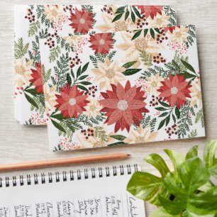 HAND DELIVER   Christmas Festive Watercolor Flora Envelope