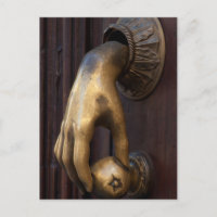 Hand door knocker close-up, Mexico