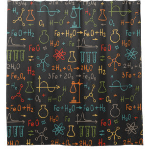 Hand draw chemistry on black background. Vintage s