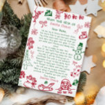 Hand Draw Christmas letter from Santa  Invitation<br><div class="desc">Personalized Hand Draw Doodle letter from Santa Claus.
Give your child this year special,  cute letter from Santa.</div>