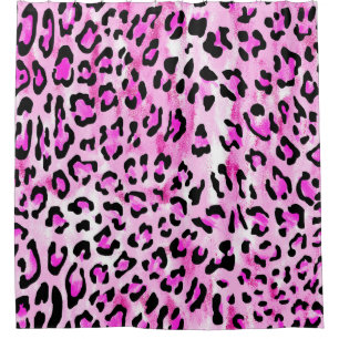 hand draw pink color seamless leopard pattern / il