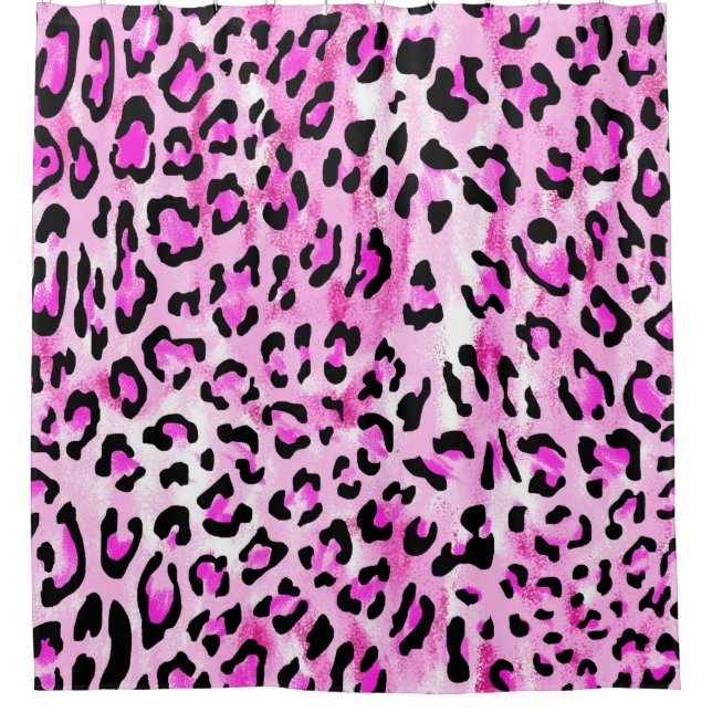 hand draw pink color seamless leopard pattern / il (Front)