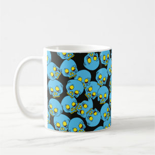 Hand draw skull pattern. Seamless skull pattern re Coffee Mug