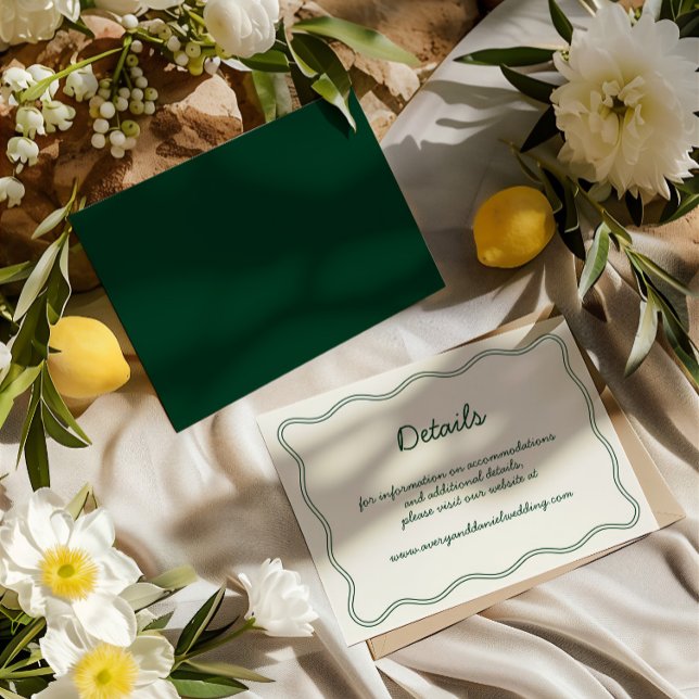 Hand Draw Vintage Green Handwritting Details Enclosure Card (Hand Draw Vintage Green Handwritting Details Enclosure Card)