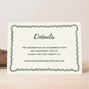 Hand Draw Vintage Green Handwritting Details Enclosure Card