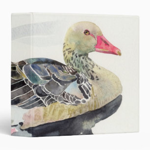 Hand Draw Watercolor Bird, Duck Binder