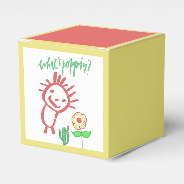 hand drawing baby  favor box (Front Side)