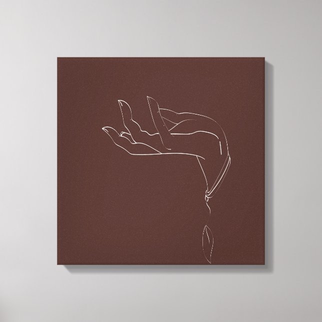 Hand Drawing Design Line Canvas Print (Front)