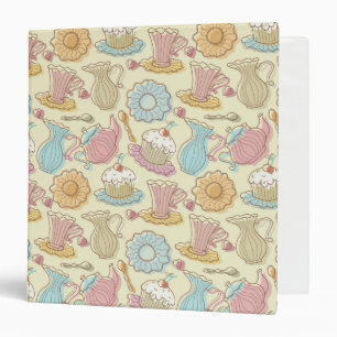 Hand Drawing Dishes Silhouettes Binder