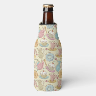 Hand Drawing Dishes Silhouettes Bottle Cooler