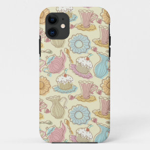 Hand Drawing Dishes Silhouettes iPhone 11 Case