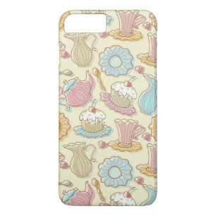 Hand Drawing Dishes Silhouettes iPhone 8 Plus/7 Plus Case