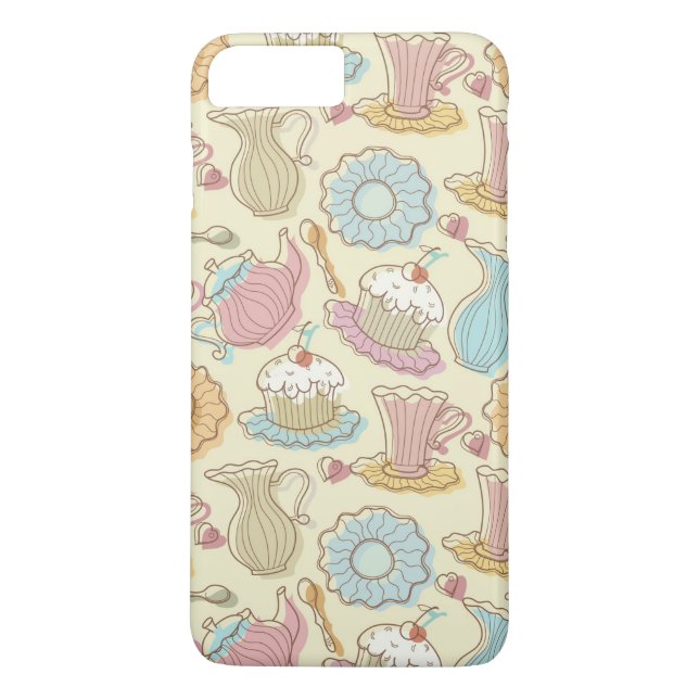 Hand Drawing Dishes Silhouettes Case-Mate iPhone Case (Back)