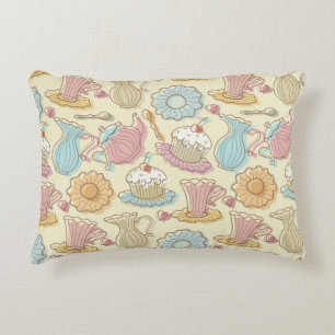 Hand Drawing Dishes Silhouettes Decorative Pillow