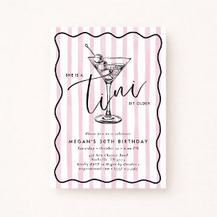 Hand Drawn A Tini Bit Older 30’s Birthday Party Invitation