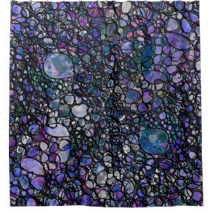 Hand-Drawn Abstract Circles, Blue, Purple, Black