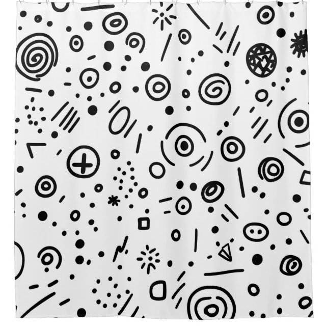 Hand-Drawn Abstract Doodle - Black and White (Front)