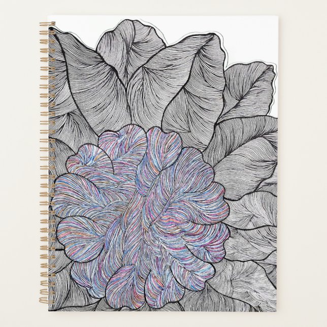 Hand Drawn Abstract Floral Daily Planner (Front)