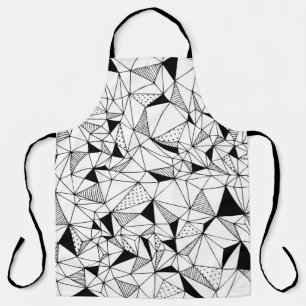 hand drawn abstract geometrical background with po apron