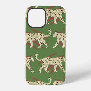 Hand Drawn Abstract Leopard Cheetah with Animal Sk iPhone 12 Case